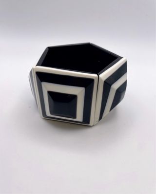 Bracciale rigido bicolore stile Marion Godart