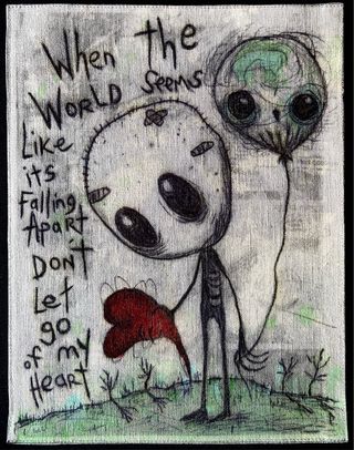 Bolso negro grande con ilustración única