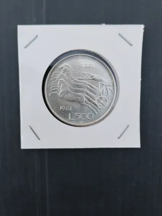Moneta 500 Lire Argento 1861