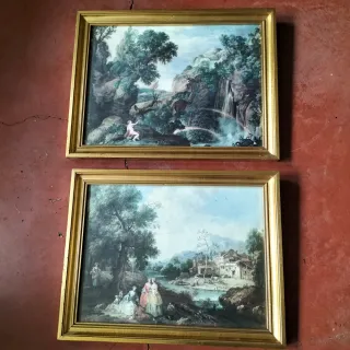 Cuadro paisaje acuarela