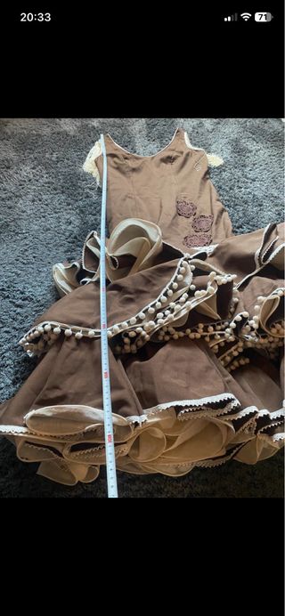 Vestido Flamenca Marrón Talla 40