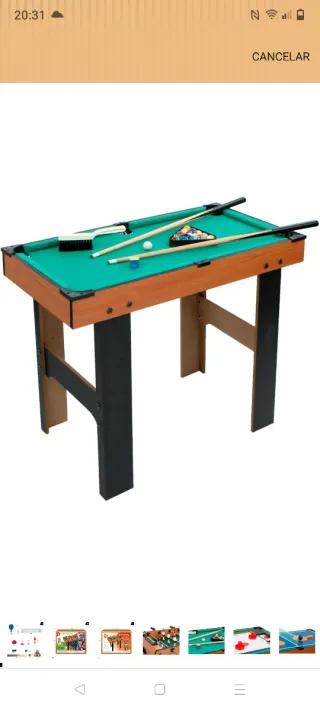 Mesa multijuegos 4 en 1 con Patas