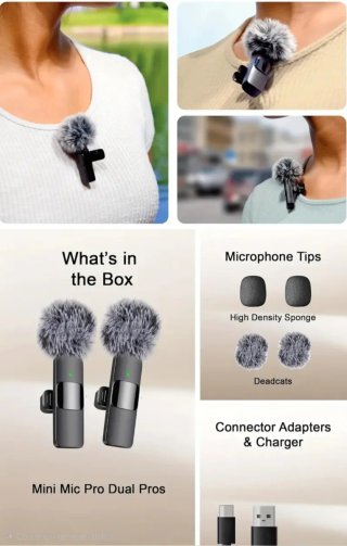 Coppia Microfoni Wireless USB-C Android/Apple