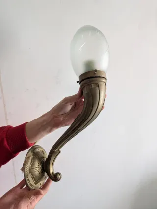 Aplique de pared antiguo dorado