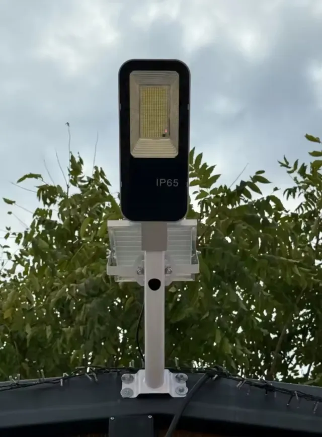 Lampione Solare IP65 Nero/Argento