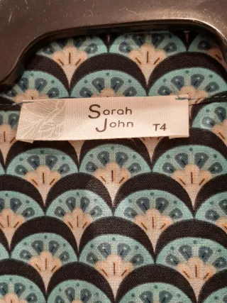 Camisa Sarah John manga larga estampado