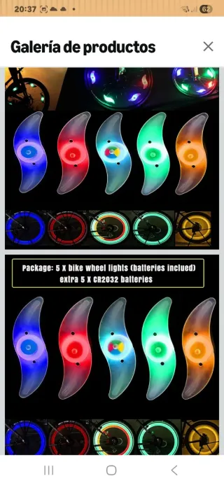 Luces LED para Ruedas de Bicicleta (5uds)