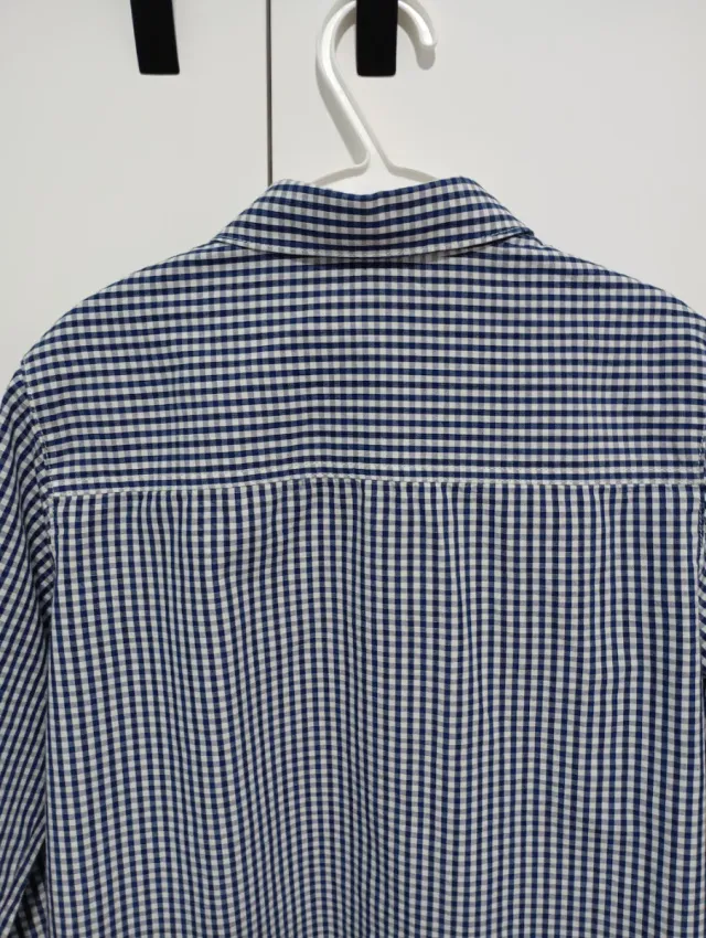 Camisa Benetton cuadros azul T.116