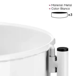 Estante Blanco para plantas 3 niveles