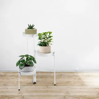 Estante Blanco para plantas 3 niveles