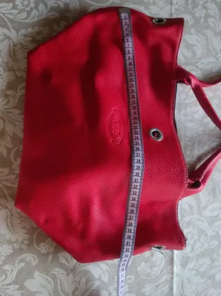 Bolso rojo de piel Interior ante