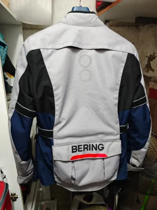 Chaqueta Moto Bering Siberia Azul y Gris