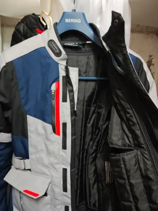 Chaqueta Moto Bering Siberia Azul y Gris