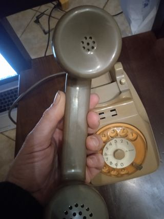 Telefono a rotella anni 70 beige