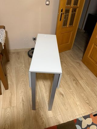 Mesa de cocina plegable cristal y metal