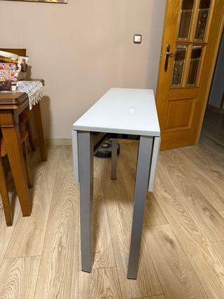 Mesa de cocina plegable cristal y metal