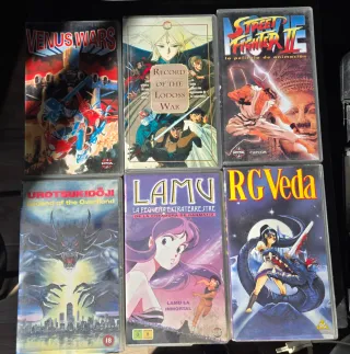 Lote 6 VHS Anime: Venus Wars, Urotsukidoji, Lamu,