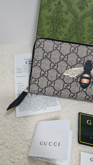 Monedero Gucci Mujer Beige Abeja