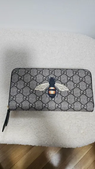 Monedero Gucci Mujer Beige Abeja