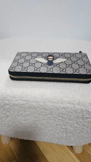 Monedero Gucci Mujer Beige Abeja