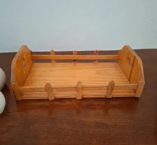 Set 7 Contenitori Ceramica con Vassoio Legno
