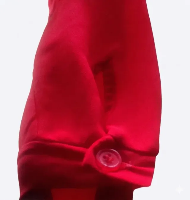 Blusa Roja Elegante con Cremallera