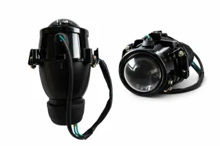 Faros LED Ojo de Pez YONGZHAO Moto + Soportes