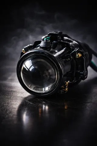 Faros LED Ojo de Pez YONGZHAO Moto + Soportes