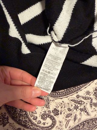 Vestido de punto a rayas Talla L