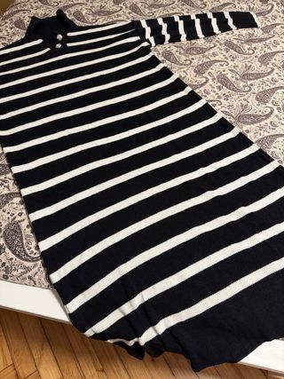 Vestido de punto a rayas Talla L