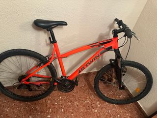 Bicicleta Montaña Btwin Rockrider Roja