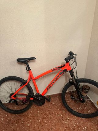 Bicicleta Montaña Btwin Rockrider Roja