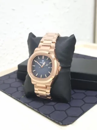 Reloj de Hombre Dorado y Azul