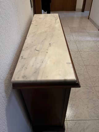 Aparador antiguo madera maciza con mármol