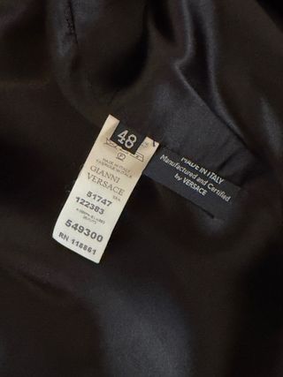 Abrigo Versace Negro Hombre