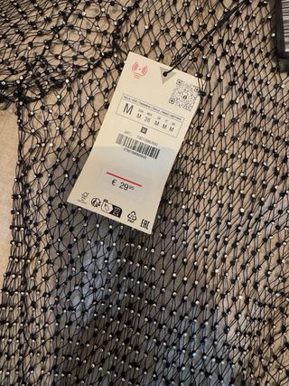 Top Zara red brillos