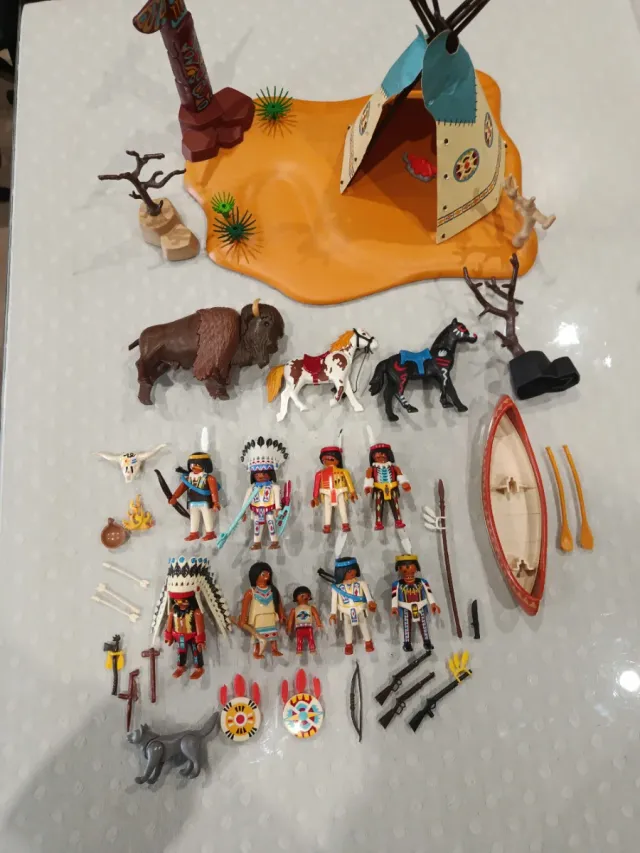 Gran lote Playmobil Indios Americanos western