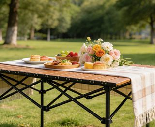 Mesa Plegable Portátil Ajustable para Camping Play