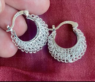 Pendientes Aro Plata 925 Filigrana