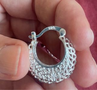 Pendientes Aro Plata 925 Filigrana