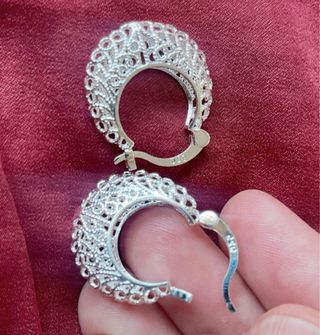 Pendientes Aro Plata 925 Filigrana