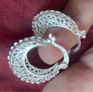 Pendientes Aro Plata 925 Filigrana