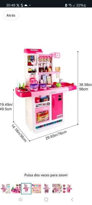 Cocinita de juguete con accesorios