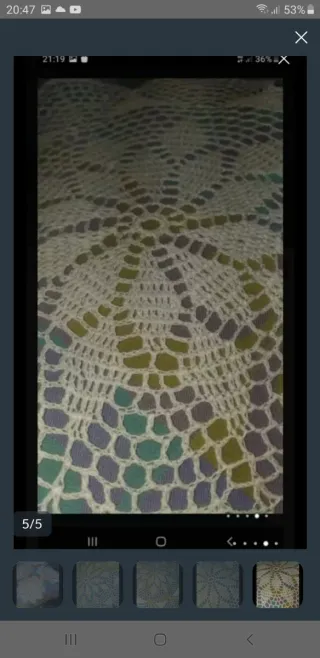 Lote 6 tapetes ganchillo hechos a mano