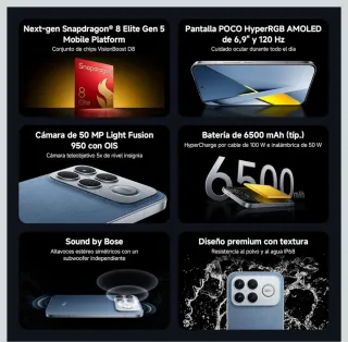 Xiaomi Poco F8 Ultra azul "tela vaquera"