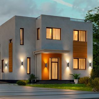 2 Apliques Exterior IP65 GU10 Metal Gris