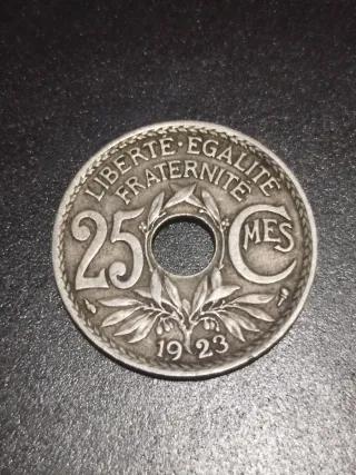 Moneda Antigua Francesa 25 Céntimos 1923