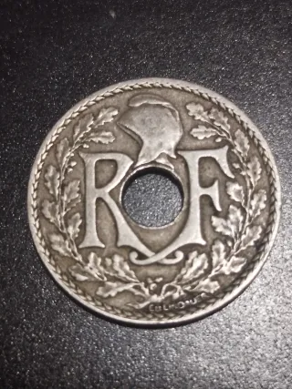 Moneda Antigua Francesa 25 Céntimos 1923