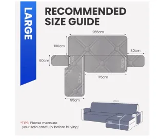 Funda Chaise Longue 3 Plazas Gris