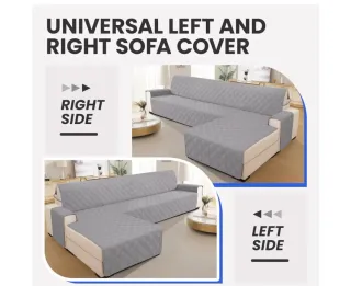 Funda Chaise Longue 3 Plazas Gris
